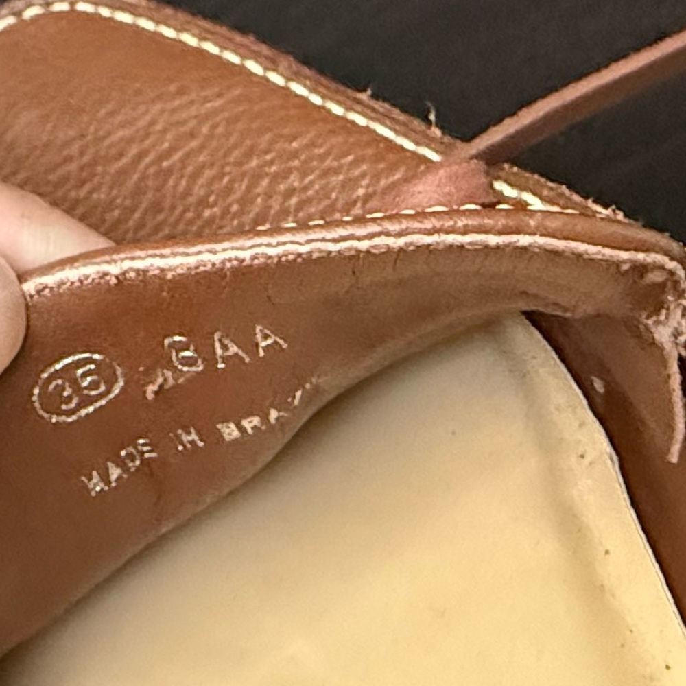 Talbots Brown Soft Leather Loafers 8AA narrow Like New - Picture 5 of 5